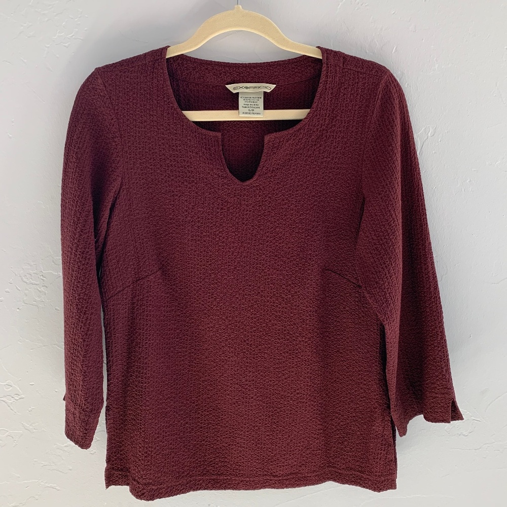 Exofficio Maroon Travel Top S